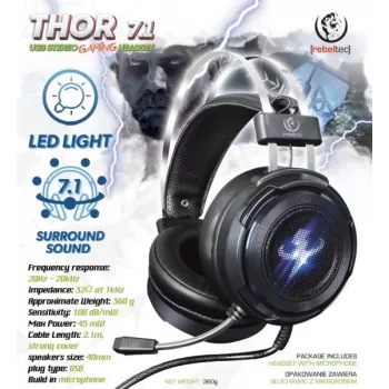 Stereo-Kopfhörer Rebeltec THOR RBLSLU00042