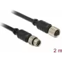 Sensor-/Aktorkabel DeLOCK 12640 2 m M8 Schwarz