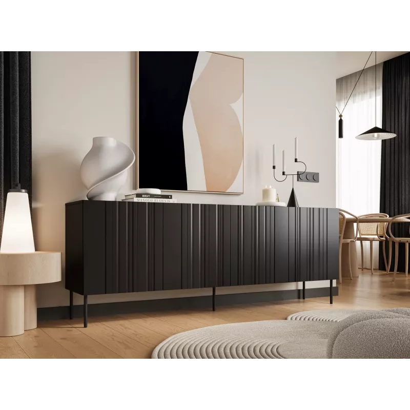 Cama Kommode ISLA 200x40x75 matt schwarz
