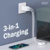 Wandladegerät DIGITUS DA-10303 67W GaN, 2× USB-C + 1× USB-A, 100–240V, weiß