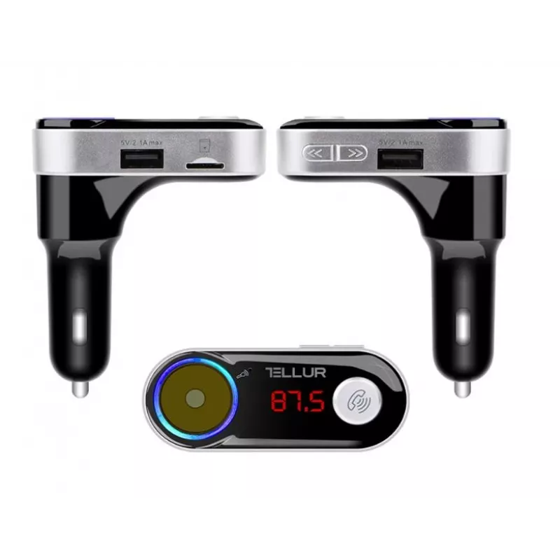 FM-Transmitter Tellur FMT-B2 Schwarz Bluetooth 5.0 USB für Auto-Audio-Wiedergabe