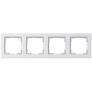 Schalterabdeckung Gira E2 Weiß — Thermoplast, schraubenloses Design, 80,8×294,7×9,3 mm