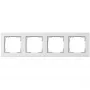 Schalterabdeckung Gira E2 Weiß — Thermoplast, schraubenloses Design, 80,8×294,7×9,3 mm