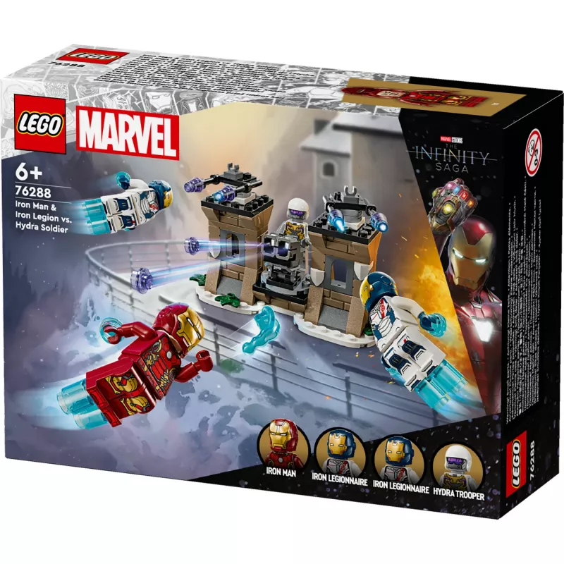 Bauset LEGO-Set 76288 Marvel Super Heroes Iron Man Iron Legion mit HYDRA-Soldat-Minifigur, baubares Modell