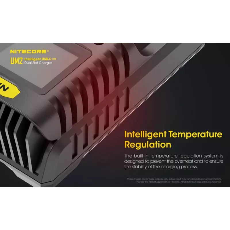 Nitecore UM2 Akkuladegerät Haushaltsbatterie DC Lithium-Ionen Nickel-Cadmium