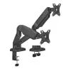 Monitorarm up up Economical Interactive Counterbalance Dual Monitor Arm Mattschwarz VESA 75x75/100x100