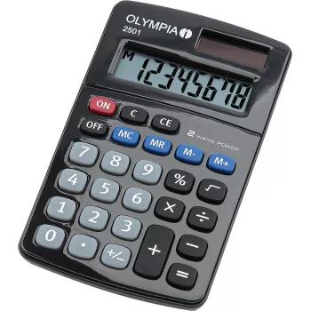 Taschenrechner Olympia 2501 Desktop Schwarz Blau Grau