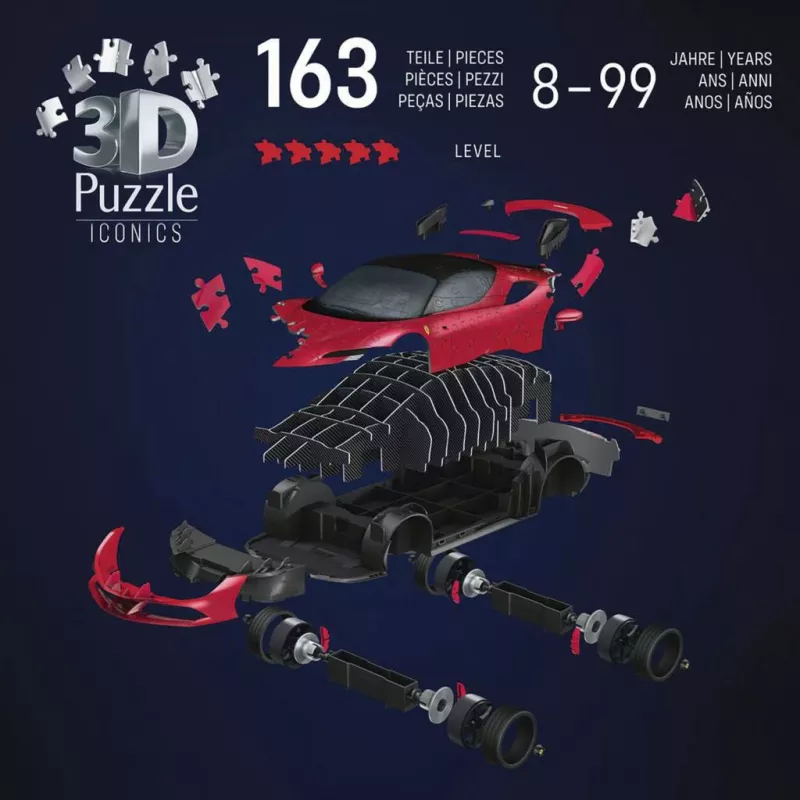 3D Puzzle Ravensburger Iconics Ferrari SF90 Stradale – Sammlermodellbausatz