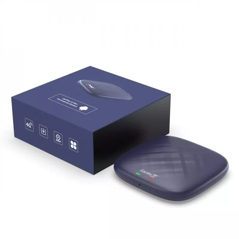 CARLINKIT Adapter Wireless AI Box mit Android 13 – 8 GB + 128 GB für Original-Autoradios mit CarPlay, blau