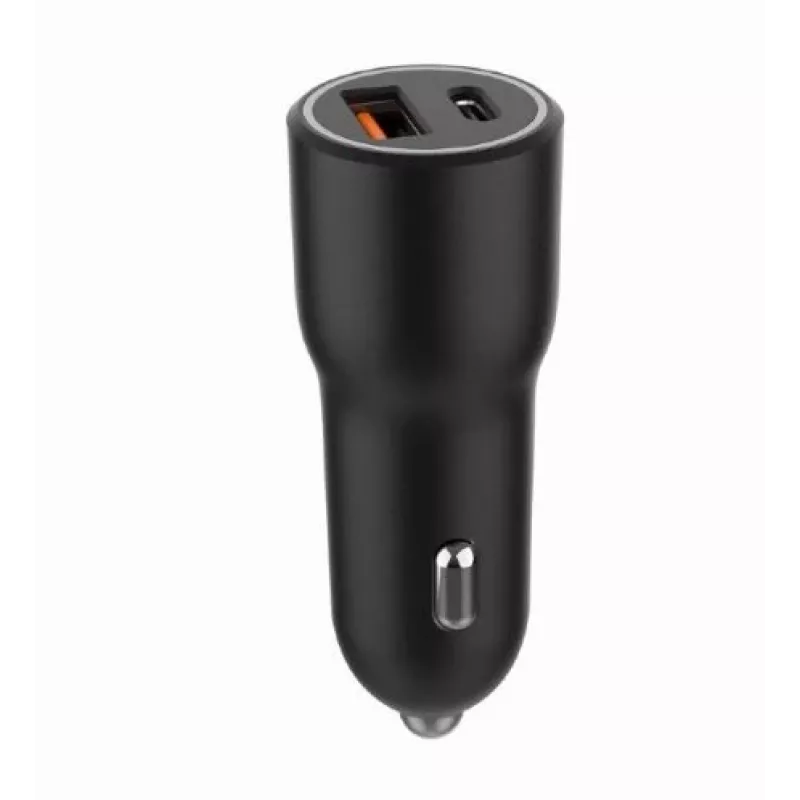 Auto-Ladegerät für Mobilgeräte Gembird TA-UC-AC2PDQC38-CAR-01, USB-C, 38 W, 12–24 V, schwarz