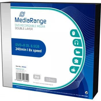 DVD+R DL MediaRange MR465 8,5 GB 5 Stück