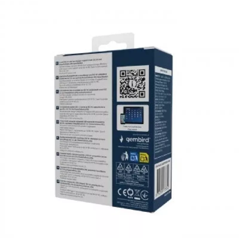 Gembird TA-UC-2A2C-PD100-01-BK Ladegerät für Mobilgeräte Laptop, Smartphone Schwarz AC Schnellladen Indoor