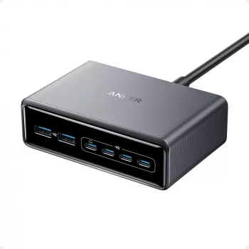 Charger GeNPrime 200W GaN 4xUSB-C 2xUSB-A Schwarz