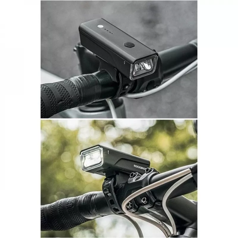 Rockbros Fahrradlicht + USB-C - USB-A Kabel 260 lm Schwarz