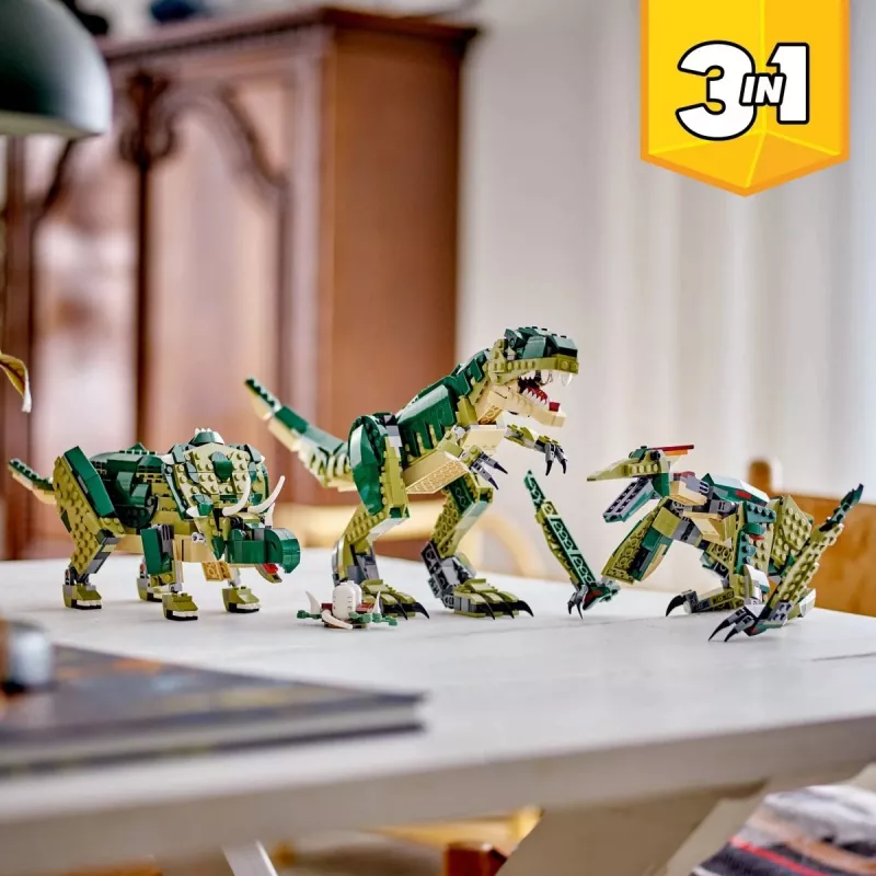 Konstruktionsspielzeug LEGO Creator 3-in-1 T.Rex Bausatz, 626 Teile, 150 mm Höhe, Alter 9+