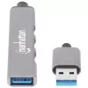 Manhattan USB-A 4-Port Hub, 4x USB-A Ports (1x 5 Gbps USB 3.2 Gen1…