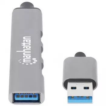 Manhattan USB-A 4-Port Hub, 4x USB-A Ports (1x 5 Gbps USB 3.2 Gen1…