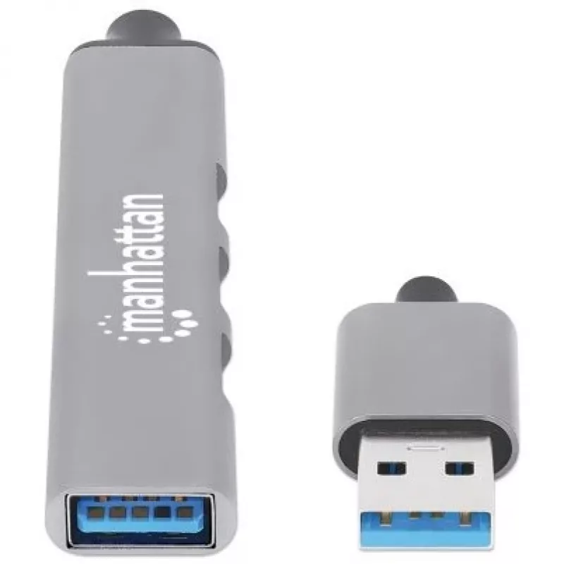 Manhattan USB-A 4-Port Hub, 4x USB-A Ports (1x 5 Gbps USB 3.2 Gen1…