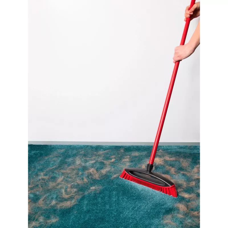 Besen VILEDA Pet Pro ALWAYS CLEAN mit ergonomischem roten Griff, Leichtbauweise