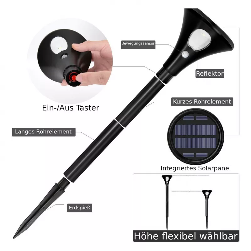 Synergy 21 LED Garten-Solarbatterieleuchte (2er-Set)