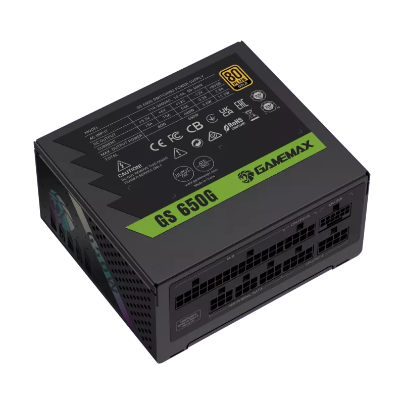Gamemax Netzteil, 80 PLUS, Gold | GS 650G | 650 W