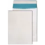 Faltversandtasche MAILmedia B4 mit Fadenverstärkung, weiß/blau, 140 g/m², 40 mm Falz