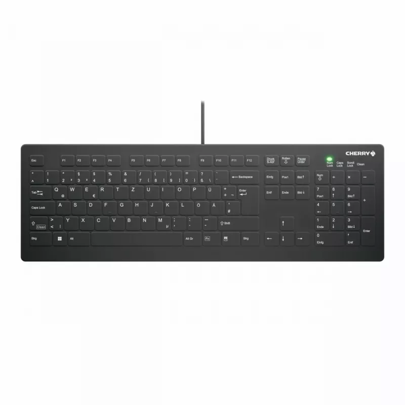 CHERRY AK-C8112 Medical USB QWERTZ Deutsch Schwarz Weiß Full-Size Tastatur