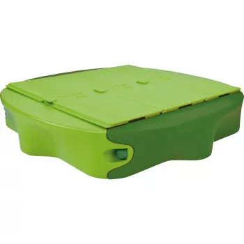 Sandkasten Simba-Dickie BIG 800056733, Kunststoff, 1380×1380 mm, integrierte Sitzbänke, grün