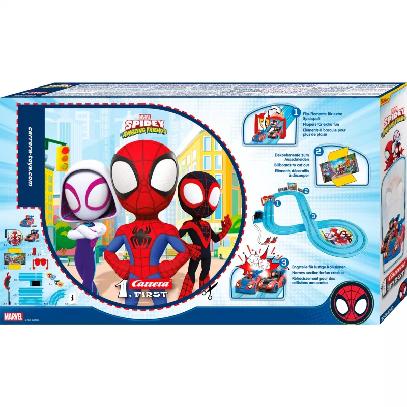 CARRERA Bahnset 1First Spidey Go! Slotcarbahn 2,9 m Länge