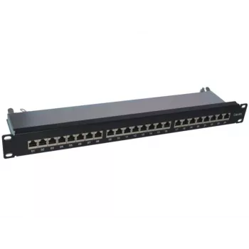 Patchpanel 1U Alantec PK040 — 24 Ports, 10GBase-T, RJ45, Cat6a, schwarz