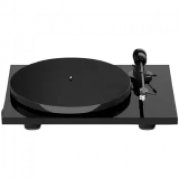 Plattenspieler Project E1 BT AT3600L Hochglanz Schwarz — riemengetriebener Plattenspieler mit AT3600L Tonabnehmer, Bluetooth-Ausgang
