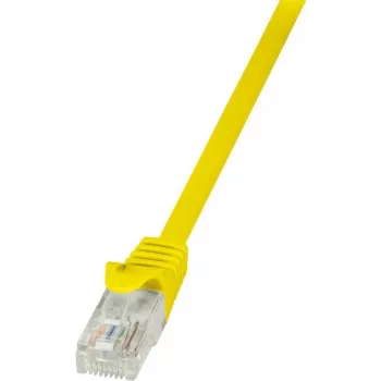 LogiLink CP2097U RJ45 Netzwerkkabel, Patchkabel CAT 6 U/UTP 10,00 m gelb mit Knickschutz