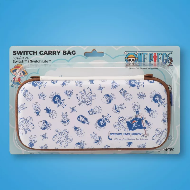 Trageetui FR-TEC One Piece Bag Chibi Nintendo Switch Blau Braun Weiß