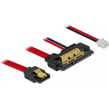 SATA-Kabel DeLOCK 85242 0,3m SATA 7-polig SATA 22-polig Schwarz
