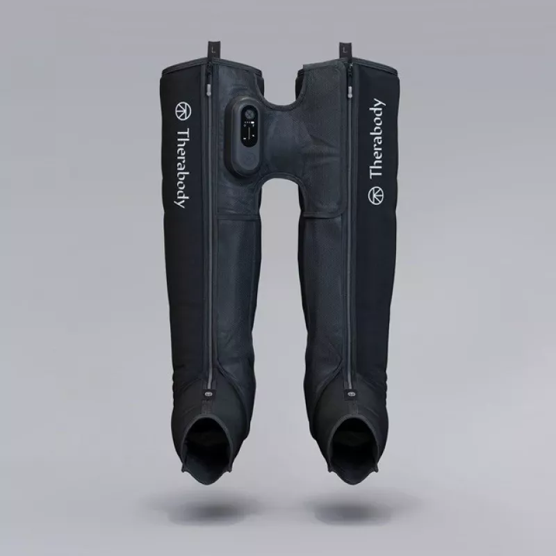 Pneumatische Erholungsstiefel Therabody RecoveryAir JetBoots Prime S — sequenzielles Kompressionssystem, Batterie, 180 min Laufzeit, schwarz, 2,51 kg
