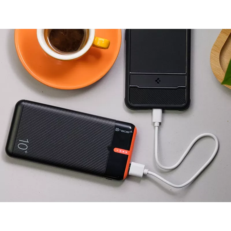 PowerBank EnerGo 10000mAh schwarz-orange