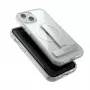 Schutzhülle GUAN für Apple iPhone 16 Plus — 10H Hartglas-Rückseite mit integriertem Kickstand, transparent silber