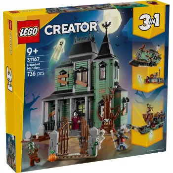 Konstruktionsspielzeug LEGO Creator 3-in-1 Spukhaus Modell 31167 – 736 Teile, 3 Modelle, 5 Minifiguren
