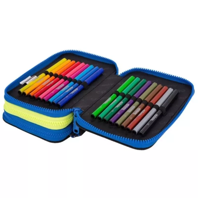 Federmäppchen CoolPack Jumper 3 ATLANTIS F067828 — dreistöckiges Schul-Federmäppchen