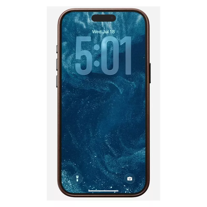 Handyhülle Nomad Traditional Leather Case für iPhone 17 Pro Max, Leder/Aluminium/Mikrofaser, passend für 6,9 Zoll (Braun)