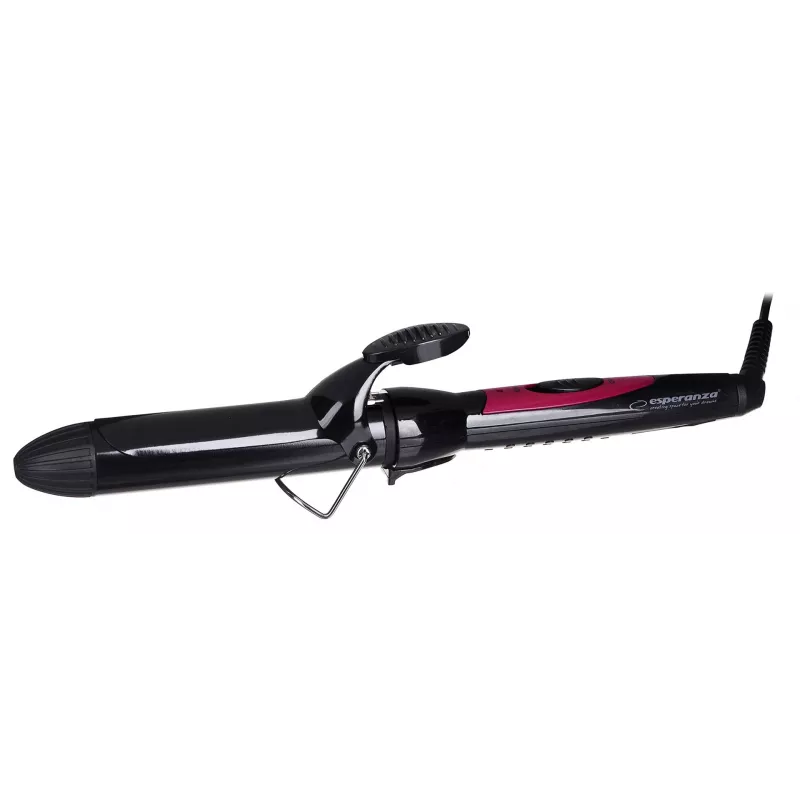 Lockenstab Esperanza PENELOPE – 32 mm gerader Keramikstab, max. 180 °C, 45 W, 230 V, 1,7 m Kabel, schwarz/pink
