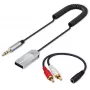 Wireless Audio-Empfänger-Adapter QOLTEC HiFi BT6.0 2xRC – Bluetooth-Audioempfänger für Lautsprecher und Autoradio