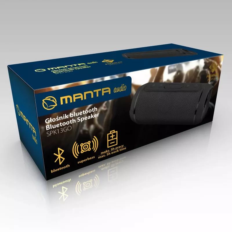 Tragbarer Lautsprecher Manta SPK13GO BT, Schwarz