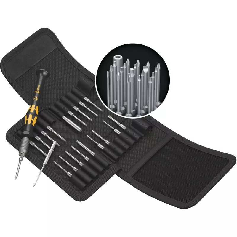 Wera ESD Bit-Schraubendreher Kraftform compact Micro 21 ESD 1 5/32 (4 mm) HIOS, 5/32 (4 mm) Halbmond 44 mm (05135973001)