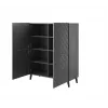Shelving unit ABETO 100.5 x 40 x 121.5 cm Graphit/glänzend Graphit
