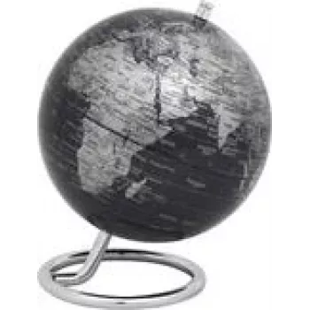 TROIKA Globe Galilei Tischuhr G1304-BKSI/CH — schwarz und silber