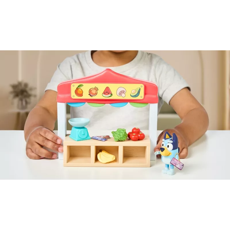 Spielzeugfiguren-Set TMTOYS Mini Bluey Lebensmittelladen BLU17555 – Mini-Figurenset für Spielspaß