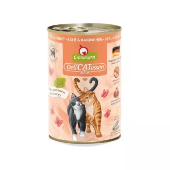 GRANATAPET DeliCATessen Veal and coney - Nassfutter für Katzen - 400g