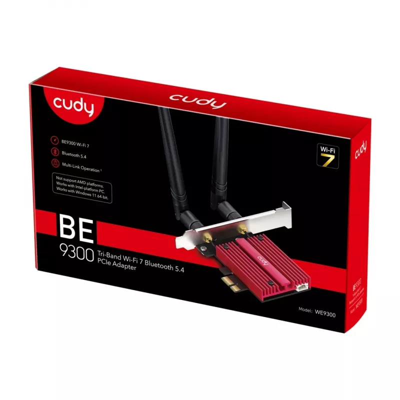 Cudy WE9300 Netzwerkkarte Intern WLAN / Bluetooth 5765 Mbit/s
