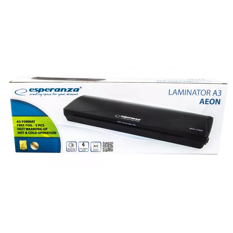 Esperanza EFL003 Laminiergerät Kalt-/Heißlaminiergerät 250 mm/min Schwarz